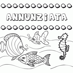 Desenhos do nome Annunziata para imprimir e colorir com as crianças