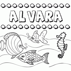 Desenhos do nome Álvara para imprimir e colorir com as crianças