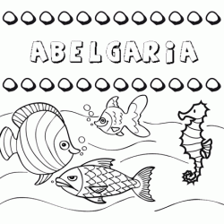 Desenhos do nome Abelgaria para imprimir e colorir com as crianças