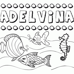 Desenhos do nome Adelvina para imprimir e colorir com as crianças
