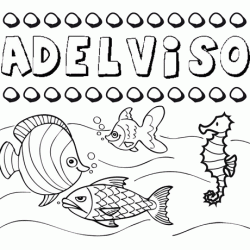 Desenhos do nome Adelviso para imprimir e colorir com as crianças
