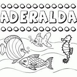 Desenhos do nome Aderalda para imprimir e colorir com as crianças