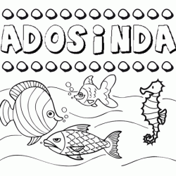 Desenhos do nome Adosinda para imprimir e colorir com as crianças