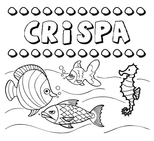 Desenhos do nome Crispa para imprimir e colorir com as crianças