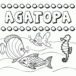 Desenhos do nome Agatopa para imprimir e colorir com as crianças
