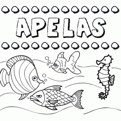 Desenhos do nome Apelas para imprimir e colorir com as crianças