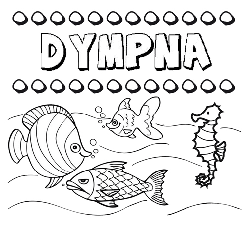 Desenhos do nome Dympna para imprimir e colorir com as crianças