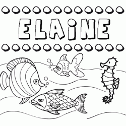 Desenhos do nome Elaine para imprimir e colorir com as crianças