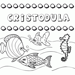 Desenhos do nome Cristòdula para imprimir e colorir com as crianças
