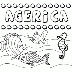 Desenhos do nome Agerica para imprimir e colorir com as crianças