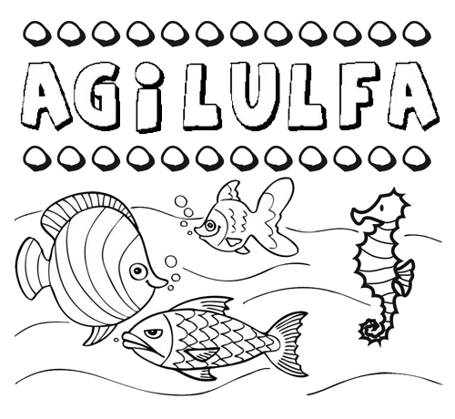 Desenhos do nome Agilulfa para imprimir e colorir com as crianças