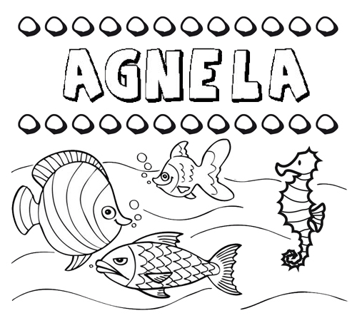 Desenhos do nome Agnela para imprimir e colorir com as crianças