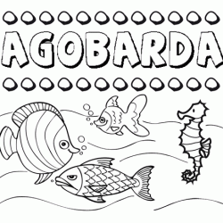 Desenhos do nome Agobarda para imprimir e colorir com as crianças