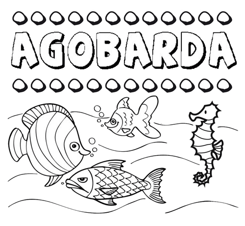 Desenhos do nome Agobarda para imprimir e colorir com as crianças