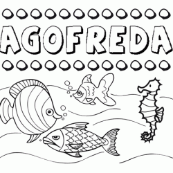 Desenhos do nome Agofreda para imprimir e colorir com as crianças