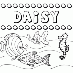 Desenhos do nome Daisy para imprimir e colorir com as crianças