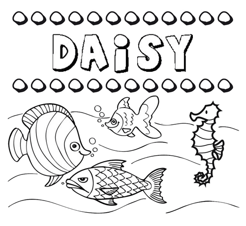 Desenhos do nome Daisy para imprimir e colorir com as crianças
