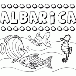 Desenhos do nome Albarica para imprimir e colorir com as crianças