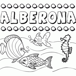 Desenhos do nome Alberona para imprimir e colorir com as crianças