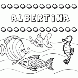 Desenhos do nome Albertina para imprimir e colorir com as crianças