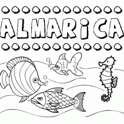 Desenhos do nome Almárica para imprimir e colorir com as crianças