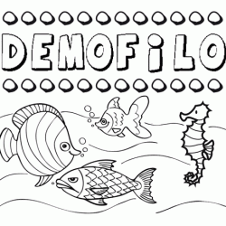 Desenhos do nome Demófilo para imprimir e colorir com as crianças