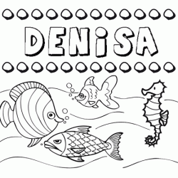 Desenhos do nome Denisa para imprimir e colorir com as crianças