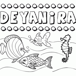 Desenhos do nome Deyanira para imprimir e colorir com as crianças