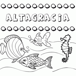 Desenhos do nome Altagracia para imprimir e colorir com as crianças