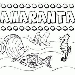 Desenhos do nome Amaranta para imprimir e colorir com as crianças