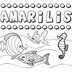 Desenhos do nome Amarilis para imprimir e colorir com as crianças