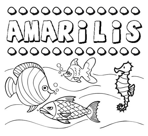 Desenhos do nome Amarilis para imprimir e colorir com as crianças