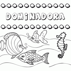 Desenhos do nome Dominadora para imprimir e colorir com as crianças