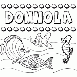 Desenhos do nome Domnola para imprimir e colorir com as crianças