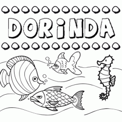 Desenhos do nome Dorinda para imprimir e colorir com as crianças