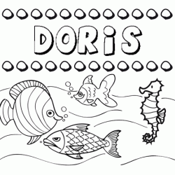 Desenhos do nome Doris para imprimir e colorir com as crianças