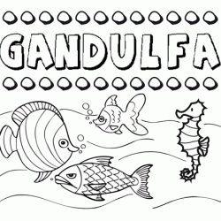 Desenhos do nome Gandulfa para imprimir e colorir com as crianças