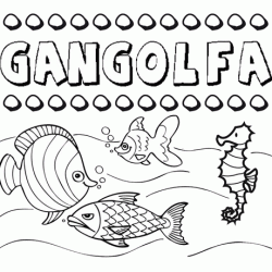 Desenhos do nome Gangolfa para imprimir e colorir com as crianças