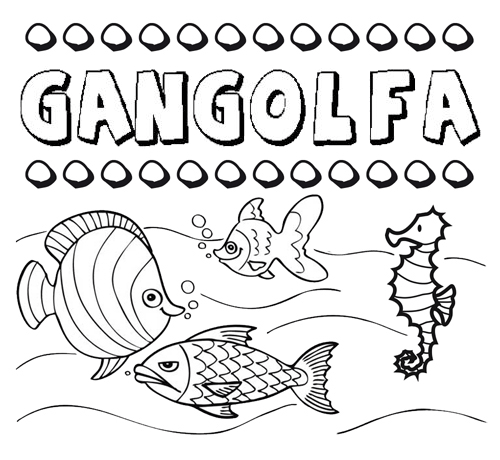 Desenhos do nome Gangolfa para imprimir e colorir com as crianças
