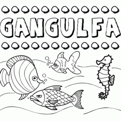 Desenhos do nome Gangulfa para imprimir e colorir com as crianças