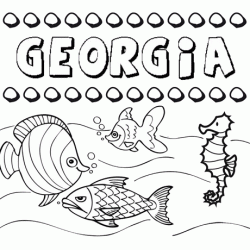 Desenhos do nome Georgia para imprimir e colorir com as crianças