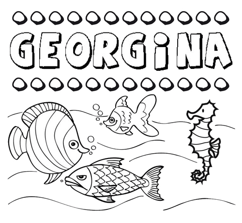Desenhos do nome Georgina para imprimir e colorir com as crianças