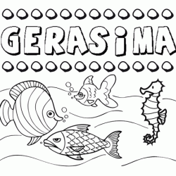 Desenhos do nome Gerásima para imprimir e colorir com as crianças
