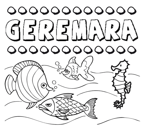 Desenhos do nome Geremara para imprimir e colorir com as crianças