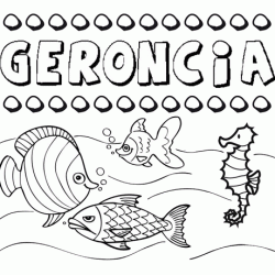 Desenhos do nome Geroncia para imprimir e colorir com as crianças