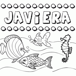 Desenhos do nome Javiera para imprimir e colorir com as crianças