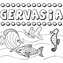 Desenhos do nome Gervasia para imprimir e colorir com as crianças