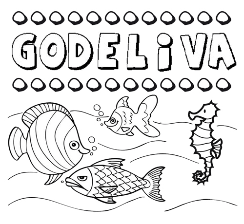 Desenhos do nome Godeliva para imprimir e colorir com as crianças