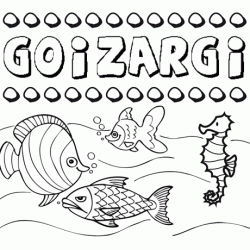 Desenhos do nome Goizargi para imprimir e colorir com as crianças