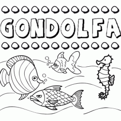 Desenhos do nome Gondolfa para imprimir e colorir com as crianças